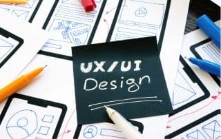 Schema di design UX/UI che illustra la differenza tra user experience e user interface
